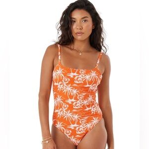 Roxy Women's Standard One Piece Swimsuit –Tummy Control Quick-Dry Fabric, Red XL